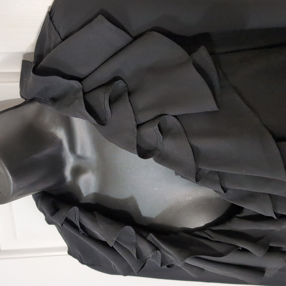 Abercrombie And Fitch Black Ruffle Mini Dress NEW Size MT - Picture 6 of 13